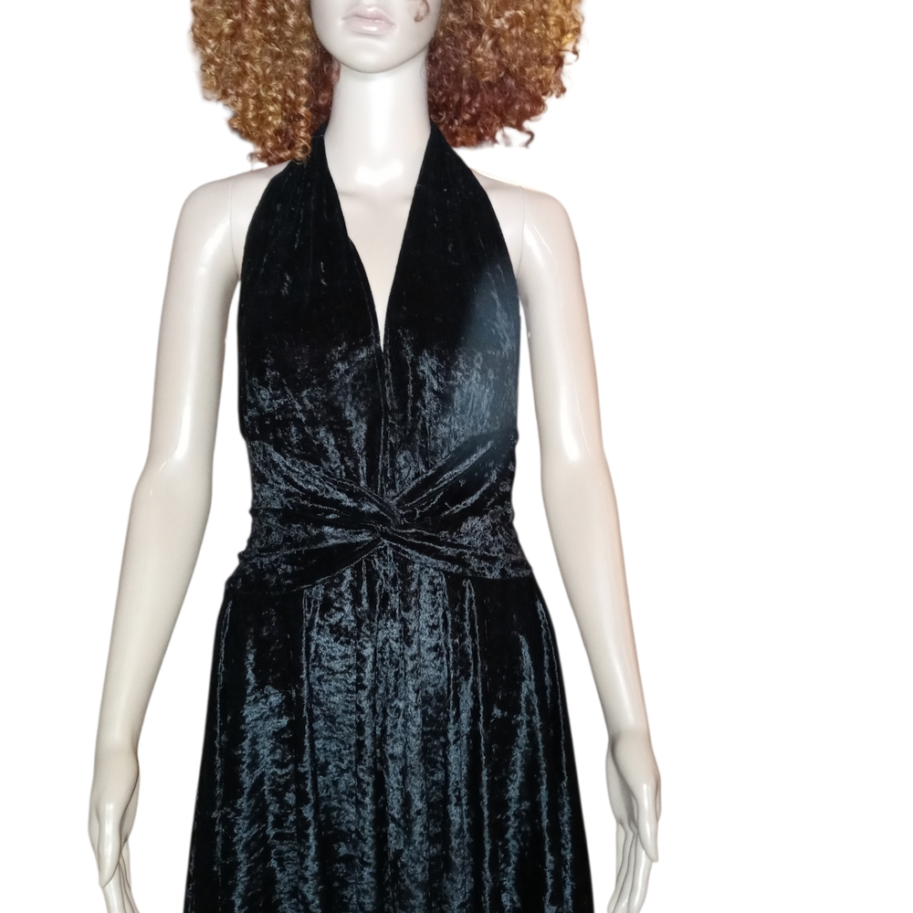 Frederick's of Hollywood Black Velvet Mini Dress